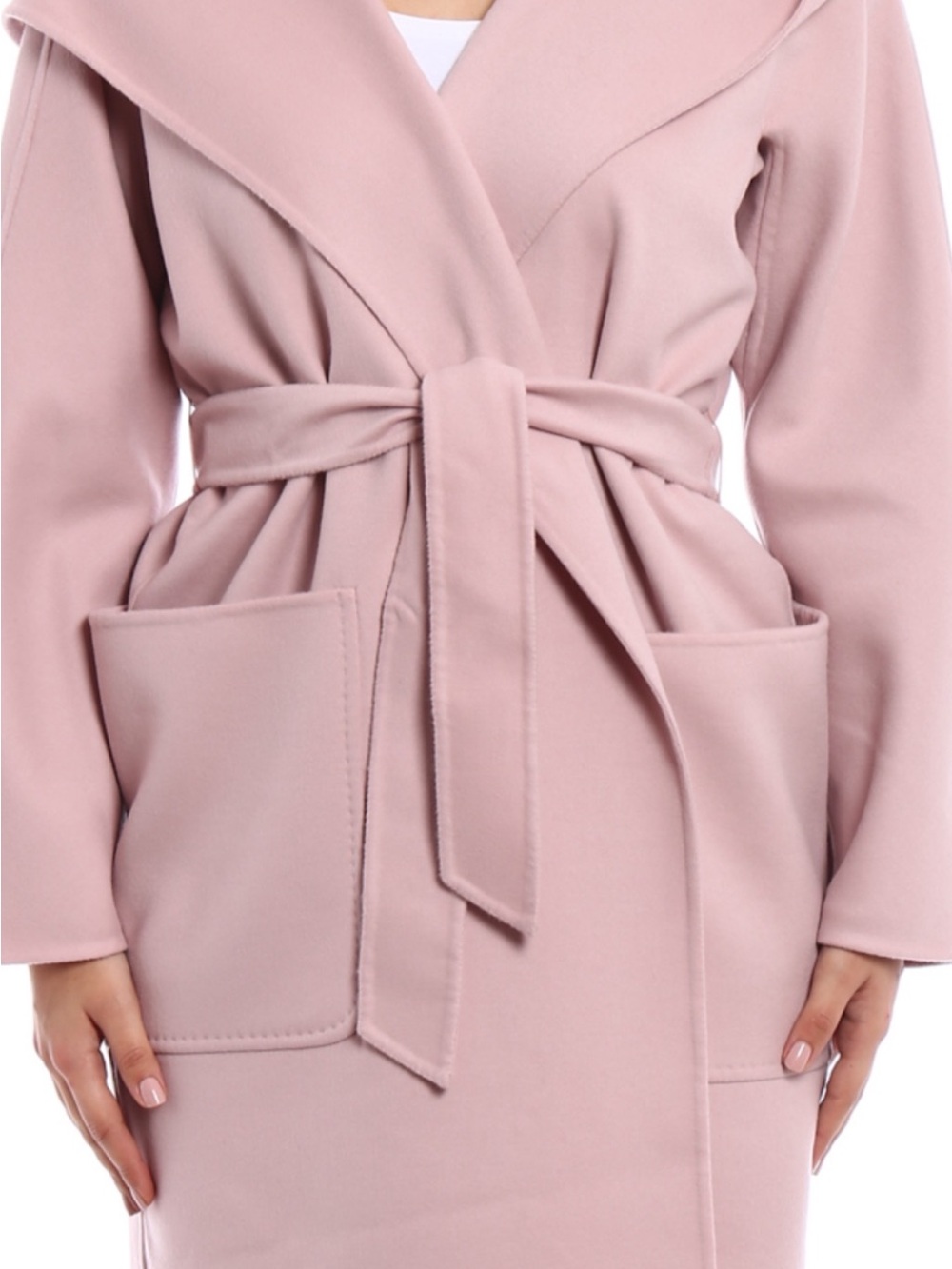 MaxMara Dusty Rose Wrap Robe Coat